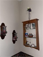 Decorative household items wooden shelf