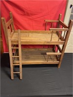 Toy wooden bunkbed