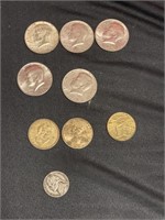 Kennedy half dollars dollar coins nickel