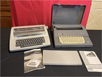 Two electric typewriters, smith, corona and sharp