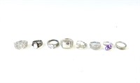 Sterling Silver Rings 43g