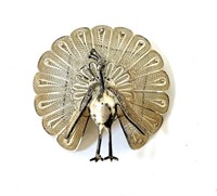 Sterling Silver Peacock Napkin Holder 39g