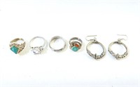 Sterling Silver Rings 39g