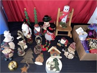 Large amount of Christmas items & picture frames