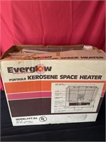 Kerosene space heater, and box