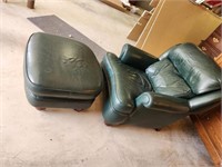 Vintage Classic Leather Brand Green Leather Chair