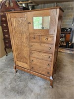 Vintage Antique Wooden Armoire Cabinet