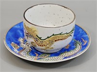 Japan Dragon Design Tea Cup & Saucer