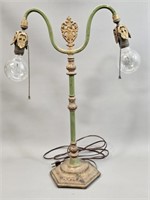 Antique Lamp w/ Pivoting Heads (Works)