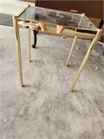 Small Gold Glass Top Table