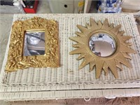 Lot of 2 Gold Framed Mirrors