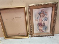 Framed wall picture and picture frame