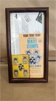Beatles Vintage stamps framed.