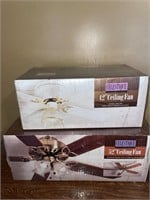 Pair of ceiling fans 42 inch and 52 inch new in