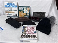 Books - Gloves - Hats - Clock