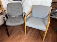 Pair of Two Padded Lobby Chairs