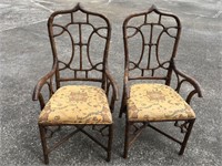 2 Stunning rattan King chairs 45"H