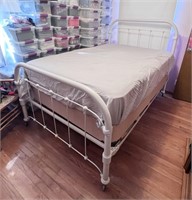 Nice Iron Bed on Wheels - with Mattress