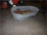 Lg. Galv. Wash Tub w/ Handles - 41"Lx25"Wx10"H