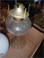 Kerosene Lamp w/ Shade, Vintage Golden Dresser
