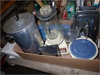 Lg. Box w/ Coffee Pot, Mixing Bowl, Blender,
