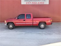 1999 Red GMC 1/2 ton truck