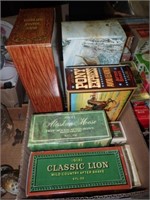 Box w/ Avon After Shave & Collector Decanters