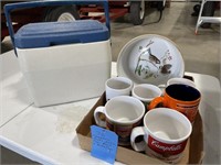 Campbell mugs, Illini cup & bowl, bird cups