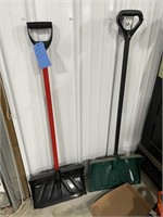 2 snow shovels