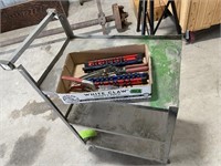 Clippers & misc tools, metal rolling cart