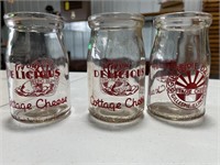 3 cottage cheese jars from Gillespie IL