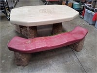 Step2 Plastic Log Look Childs Picnic Table