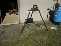 Antique Pipe Vise and Stand