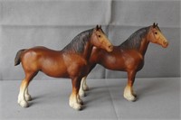 2 Breyer Clydesdale Horses