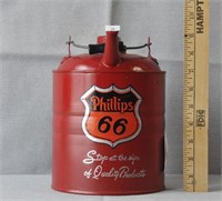 Phillips 66 Gas Can, Folk Art painted by Clint Kue
