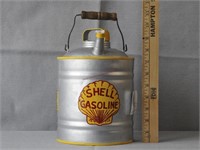 Shell Gas Can, Folk Art painted by Clint Kueker