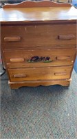 Mid Century 3 Drawer Chest/ Hand Painted Stage