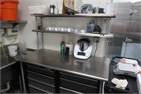 SS Work Table with double shelf
