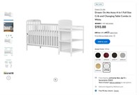 W2664 4-in-1 Full Size Crib + Changing Table White