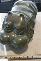 Large ceramic hippo