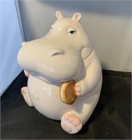 Fitz & Floyd Hippo Eating a Cookie, Cookie Jar