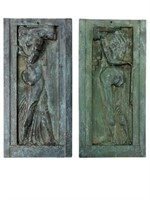 Art Deco Bronze Relief Panels