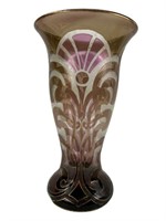 Honesdale Gilt Acid Etched Cameo Glass Vase