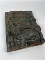 Antique Bronze Plaque Style of Manolo