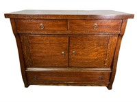 Antique Oak Sideboard Cabinet