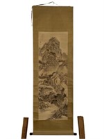 6ft Chinese Scroll Roll & Case Marked Huang Chen