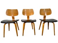 (3) Mid-Century Thonet Bent Plywood Chairs