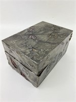 Antique Handmade Repousse Tin Box