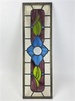 Leaded Stained Glass Panel Signed MJ SMITH