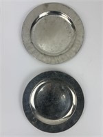 (2) Mid 18th Century English Pewter Plates